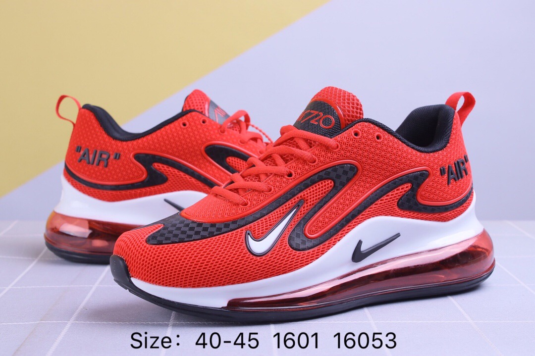 2019 Men Nike Air Max 720 Plastic Red Black White Shoes - Click Image to Close